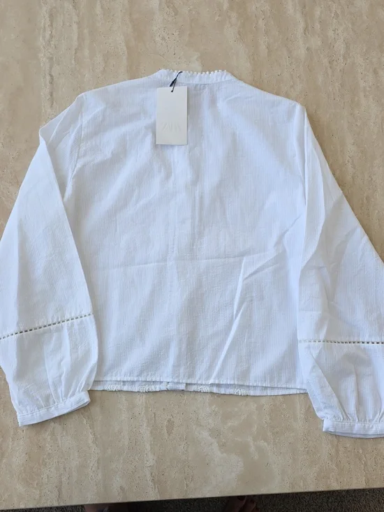 Zara Chloe Inspried Boho White Blouse. - Picture 3 of 4